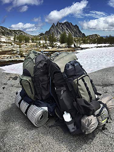 Black 75L Hiking Camping Rucksack Backpack with Rainfly