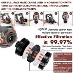 Full Face Gas Mask with Activated Carbon Filter
