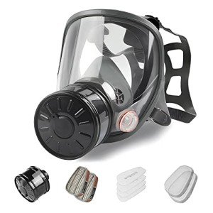 AMZYXUAN Full Face Gas Mask with Carbon Filter