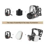 AMZYXUAN Full Face Gas Mask with Carbon Filter