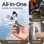 Orblue 4-in-1 Camping Utensils - 2 Pack