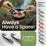 Orblue 4-in-1 Camping Utensils - 2 Pack