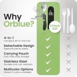 Orblue 4-in-1 Camping Utensils - 2 Pack
