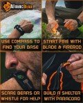 Atomic Bear Paracord Bracelet Duo in Black & Orange