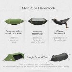 Versatile Camping Hammock with Mosquito Net and Rainfly