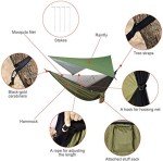 FIRINER Camping Hammock with Rainfly and Mosquito Net