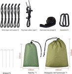 FIRINER Camping Hammock with Rainfly and Mosquito Net