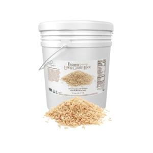 Brown Long Grain Rice in 6 Gallon Bucket