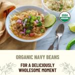 Organic Navy Beans in 6G Bucket (40 lbs)