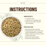 Organic Dried Green Lentils - 40 lb Bulk Bucket