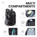 Lightweight 40L Packable Hiking Backpack - Black