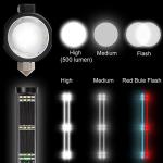 Tactical Solar LED Flashlight with Safety Tools