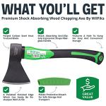 15" WilFiks Chopping Axe: Camping Hatchet for Wood Splitting