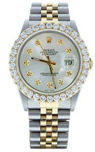 Rolex Datejust 36mm Custom Diamond Dial Watch