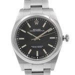 Rolex Oyster Perpetual Men's Watch with Black Dial