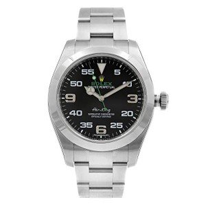 Rolex Air King Men's Watch with Black Dial