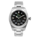 Rolex Air King Men's Watch with Black Dial