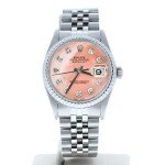 Rolex Datejust 16030 Pink Mother of Pearl Dial