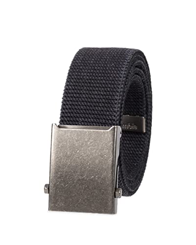 Columbia Unisex-adult Military Web Belt-Adjustable One Size Cotton Strap and Metal Plaque Buckle