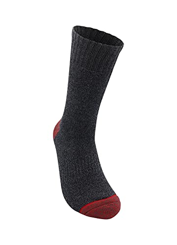Avalanche Men's High Thermal Sock Multipack, Cushion Arch Support Outdoor Everyday Midweight Thermal Crew Socks For Men 5-Pack