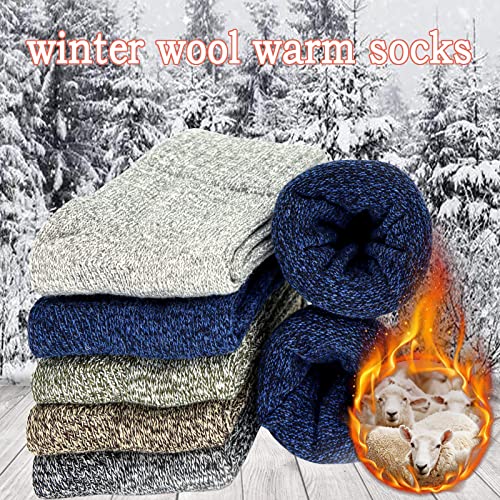 YQHMT Wool Socks for Women Gifts Winter Warm Hiking Thick Thermal Vintage Knit Soft Comfy Crew Socks Stocking Stuffers, Christmas Gift
