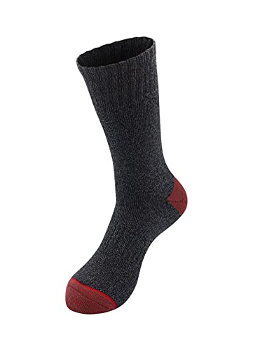 Avalanche Men's High Thermal Sock Multipack, Cushion Arch Support Outdoor Everyday Midweight Thermal Crew Socks For Men 5-Pack