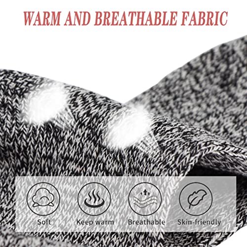 YQHMT Wool Socks for Women Gifts Winter Warm Hiking Thick Thermal Vintage Knit Soft Comfy Crew Socks Stocking Stuffers, Christmas Gift