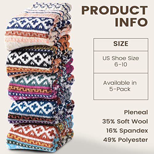 Pleneal Thick Soft Winter Wool Socks for Women - Cozy Knit Boots Socks