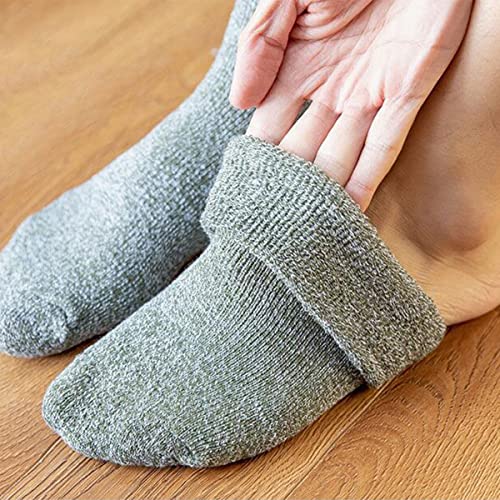 YQHMT Wool Socks for Women Gifts Winter Warm Hiking Thick Thermal Vintage Knit Soft Comfy Crew Socks Stocking Stuffers, Christmas Gift