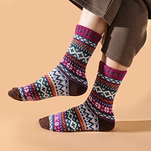 Pleneal Thick Soft Winter Wool Socks for Women - Cozy Knit Boots Socks