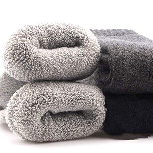 Mens Heavy Thick Wool Socks - Soft Warm Comfort Winter Crew Socks (Pack of 3/5),Multicolor,One Size 7-12