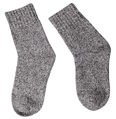 Loritta 5 Pairs Womens Wool Socks Winter Warm Socks Thick Knit Cabin Crew Cozy Boot Socks Gifts for Women, Multicolor 021a