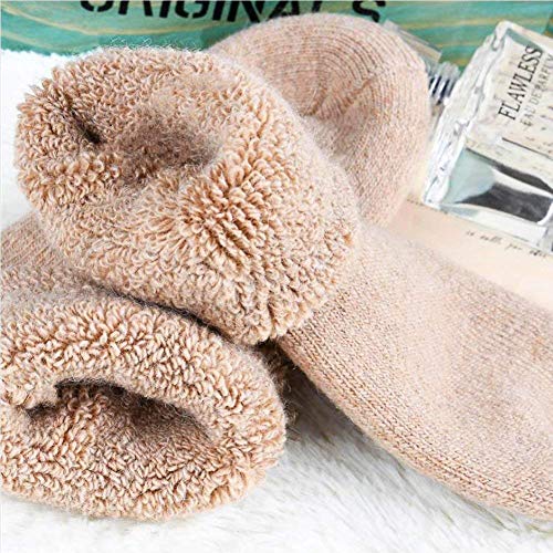Womens Super Thick Wool Socks - Soft Warm Comfort Casual Crew Winter Socks (Pack of 3-5), Multicolor