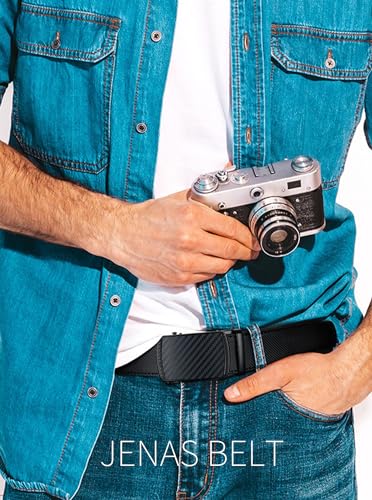 SKiporty Mens Belt,Ratchet Belts for Men Leather 1 3/8'' Adjustable for Dress Jeans,Comfort Trim to Fit