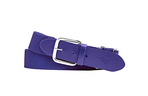 Mizuno Classic Elastic Baseball/Softball Belt , Adult One Size Fits All, Purple