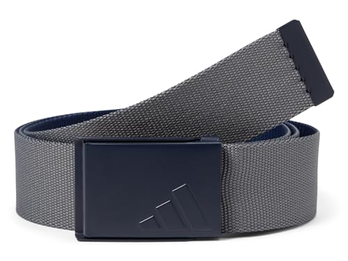 adidas Men's Reversible Web Belt, Collegiate Navy/Grey Four, OSFM