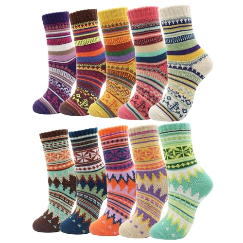 GLCMXMART wool socks for women, warm thermal thick winter socks for women cold weather, gift for women her