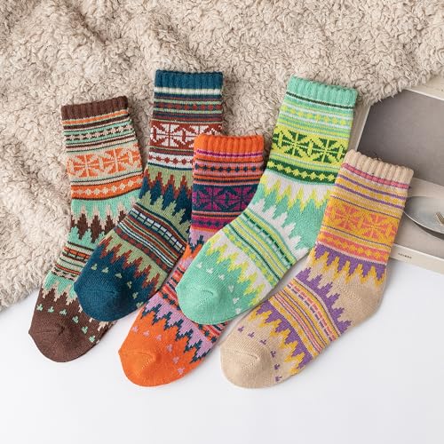 GLCMXMART wool socks for women, warm thermal thick winter socks for women cold weather, gift for women her