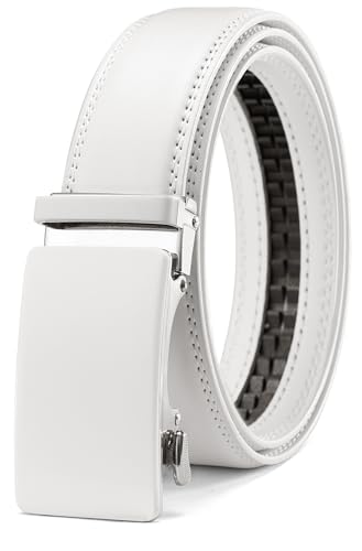 CHAOREN Ratchet Belts for Men - Mens Leather Belt 1 3/8" for Casual Dress - Micro Adjustable Golf Belt Fit Everywhere