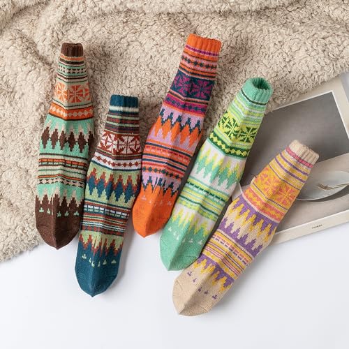 GLCMXMART wool socks for women, warm thermal thick winter socks for women cold weather, gift for women her