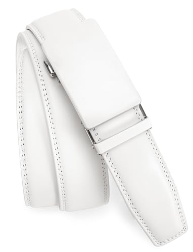 CHAOREN Ratchet Belts for Men - Mens Leather Belt 1 3/8" for Casual Dress - Micro Adjustable Golf Belt Fit Everywhere