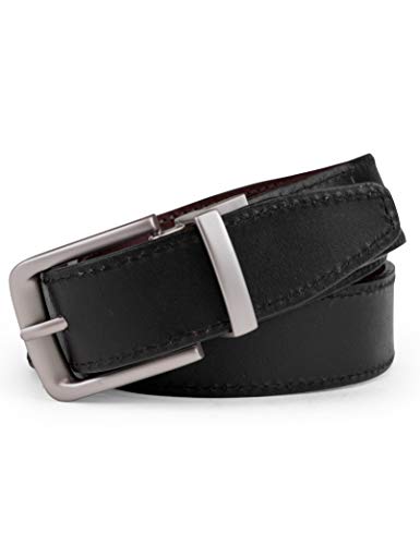Timberland mens Classic Leather Reversible Belt, Brown/Black, 38