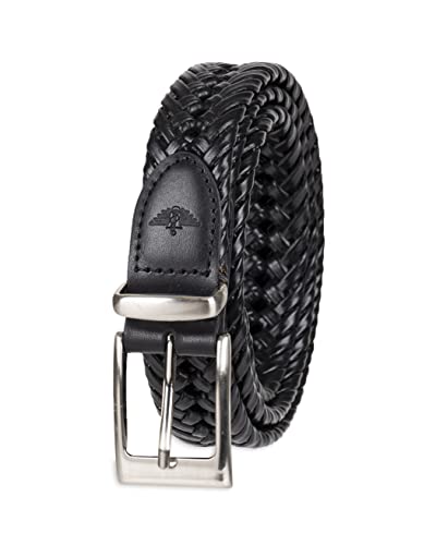 Dockers Men's Braided Belt, Black Lace, Large (38-40)