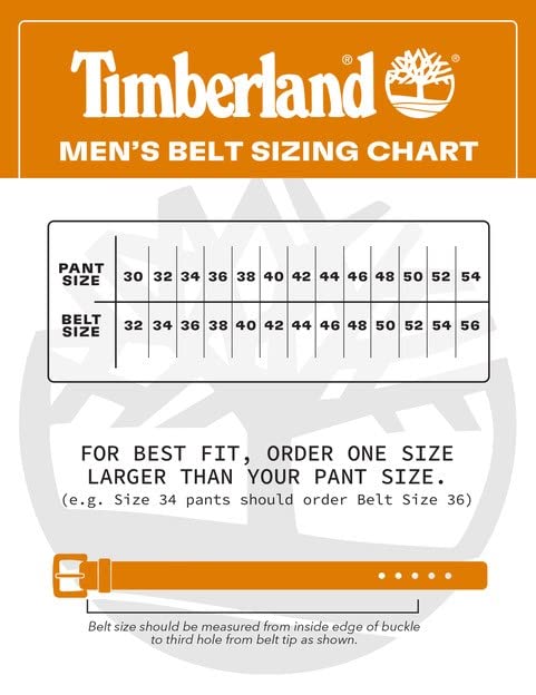 Timberland mens Casual Leather Belt, Black, 42