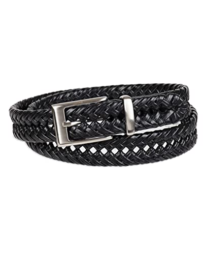 Dockers Men's Braided Belt, Black Lace, Large (38-40)