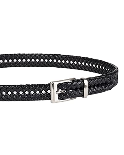 Dockers Men's Braided Belt, Black Lace, Large (38-40)