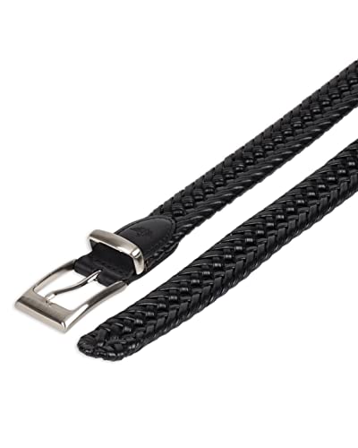 Dockers Men's Braided Belt, Black Lace, Large (38-40)