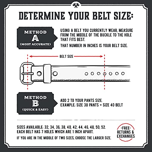Main Street Forge The Classic Leather Everyday Belt | Made in USA | Full Grain Leather | Men's Leather Belt