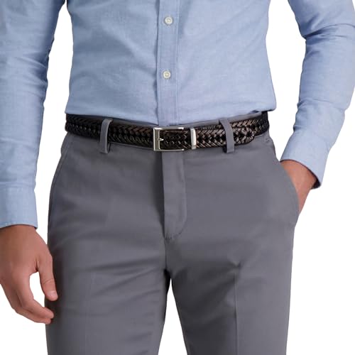 Dockers Men's Braided Belt, Black Lace, Large (38-40)