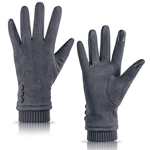 Dsane Womens Gloves Winter Touch Screen Texting Phone Windproof Gloves for Women Fleece Lined Thick Warm Gloves X-Large